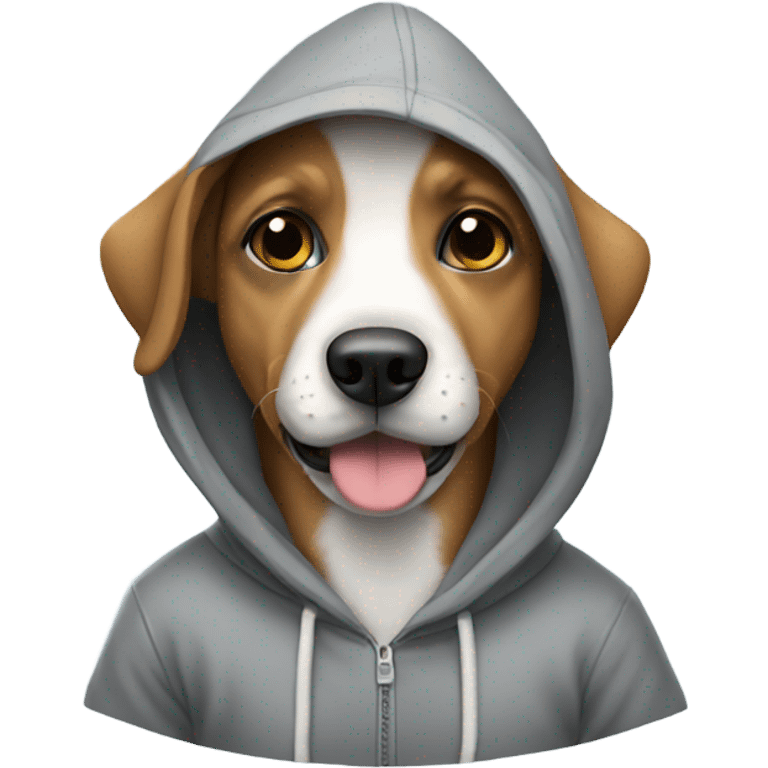 Dog wearing hoodie  emoji