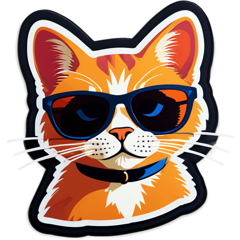 Cat with sunglasses emoji