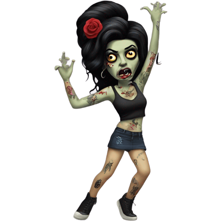 amy winehouse zombie dancing with tattoos emoji