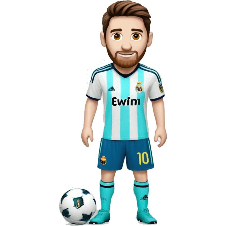 Messi with a real madrid kit emoji