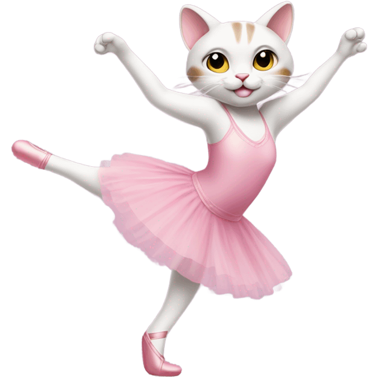 Cat with ballet shoes emoji