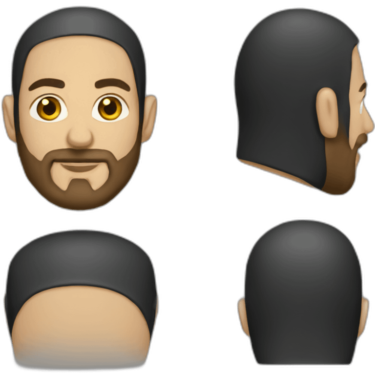 musulman bald with beard emoji