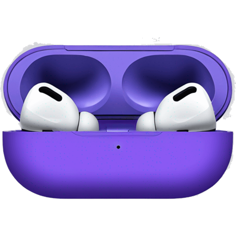 AirPod Pro Max headphones, purple emoji