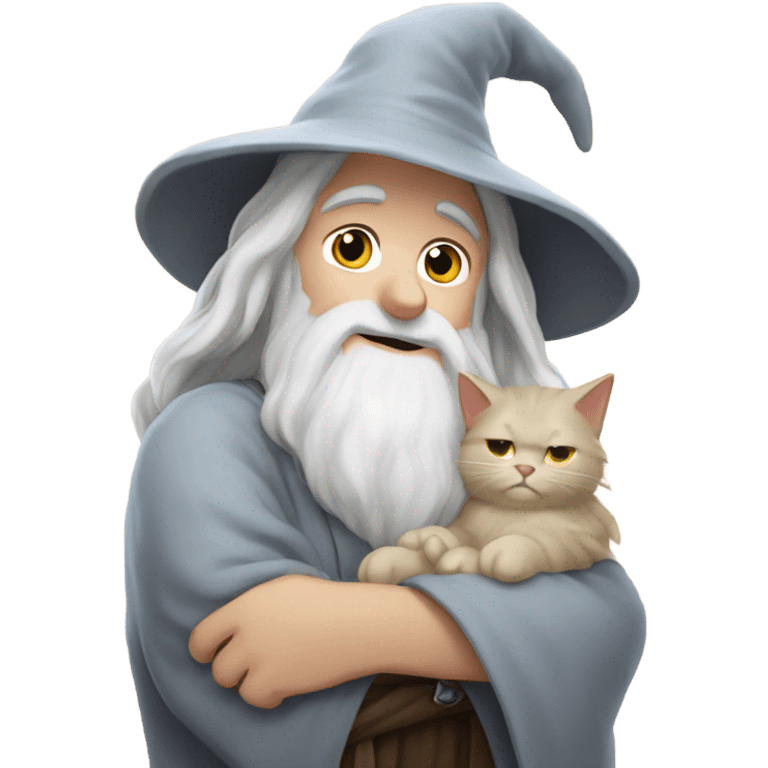 Gandalf petting a cat  emoji