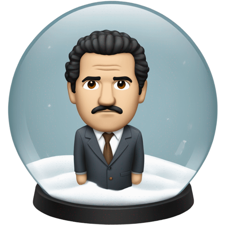 pablo escobar in snowing ball emoji