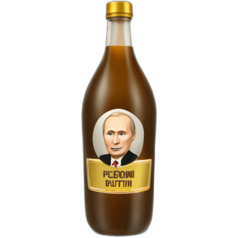 Vladimir Poutine avec une bouteille emoji