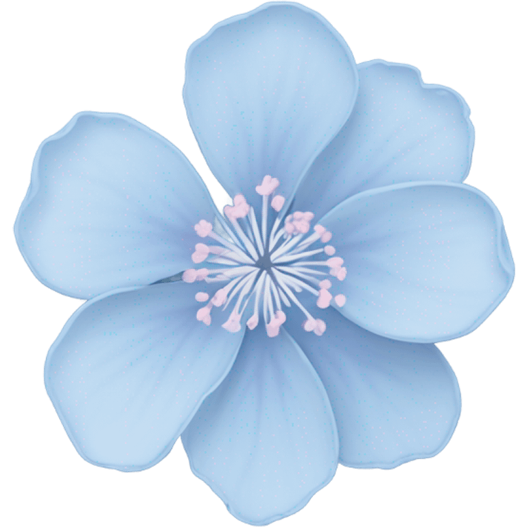 blue sakura flower emoji