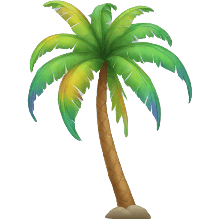 rainbow palm tree emoji