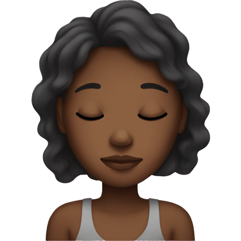 Black girl sleeping emoji