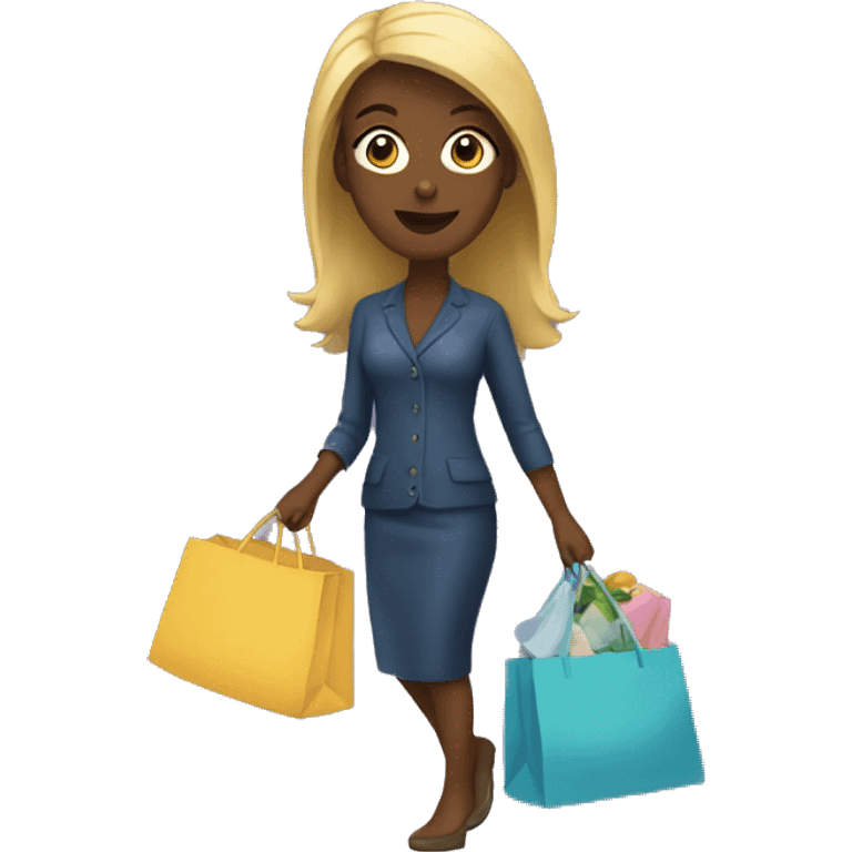 Woman shopping emoji