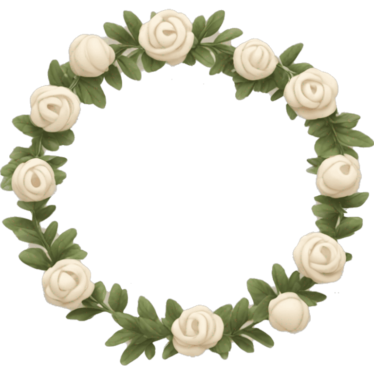 Beige and white garland  emoji