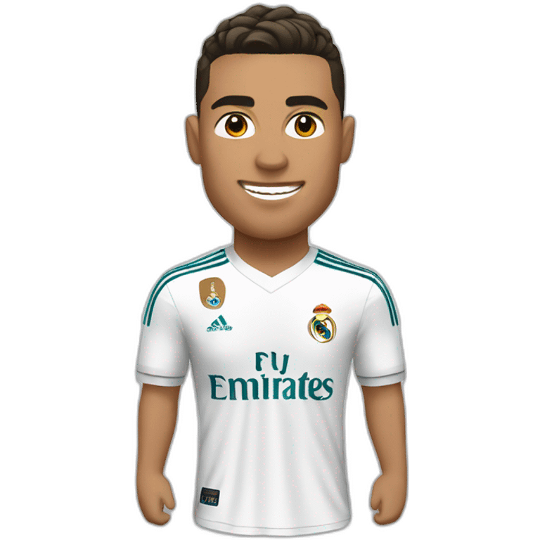 Ronaldo with real madrid jersey emoji