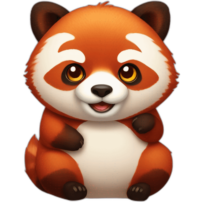 Fat red panda emoji