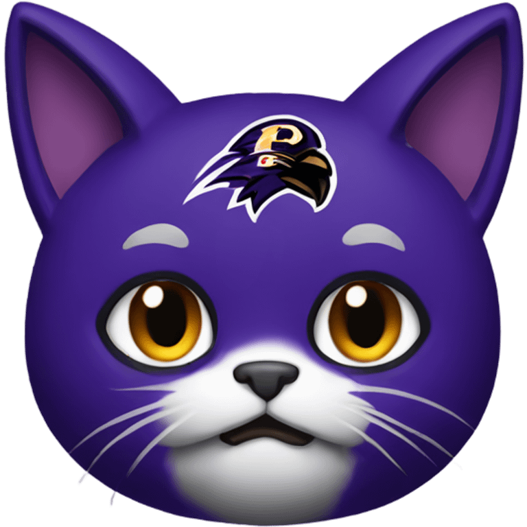 Cat wearing a ravens jersey  emoji