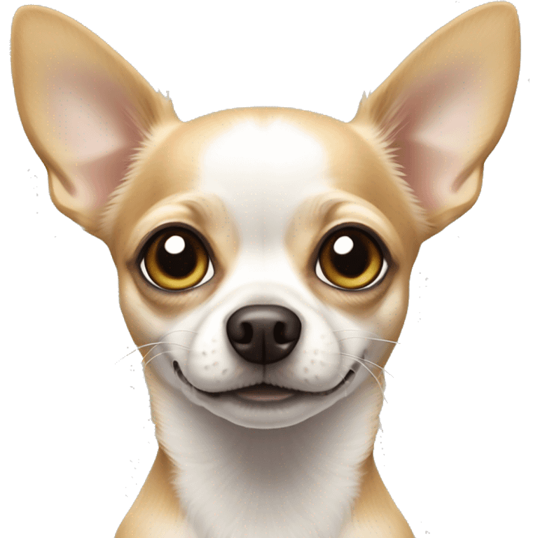 chihuahua with more white around eyes, older emoji