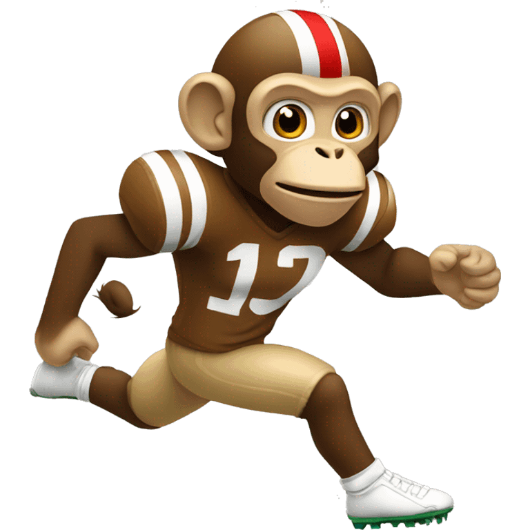 A monkey playing football.  emoji