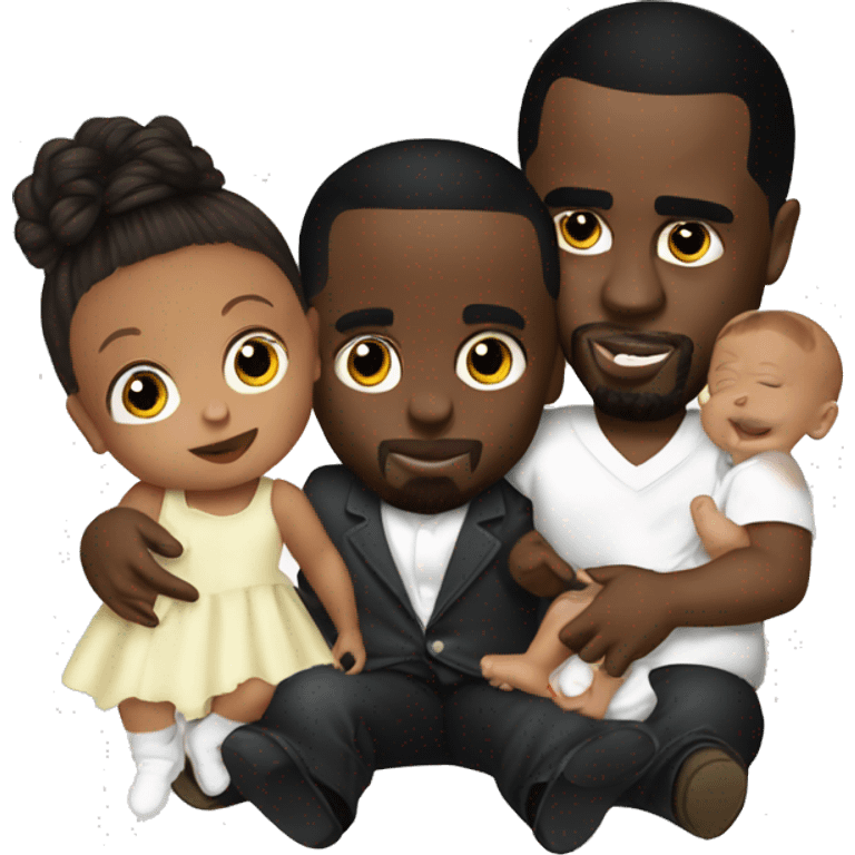 p diddy with baby emoji