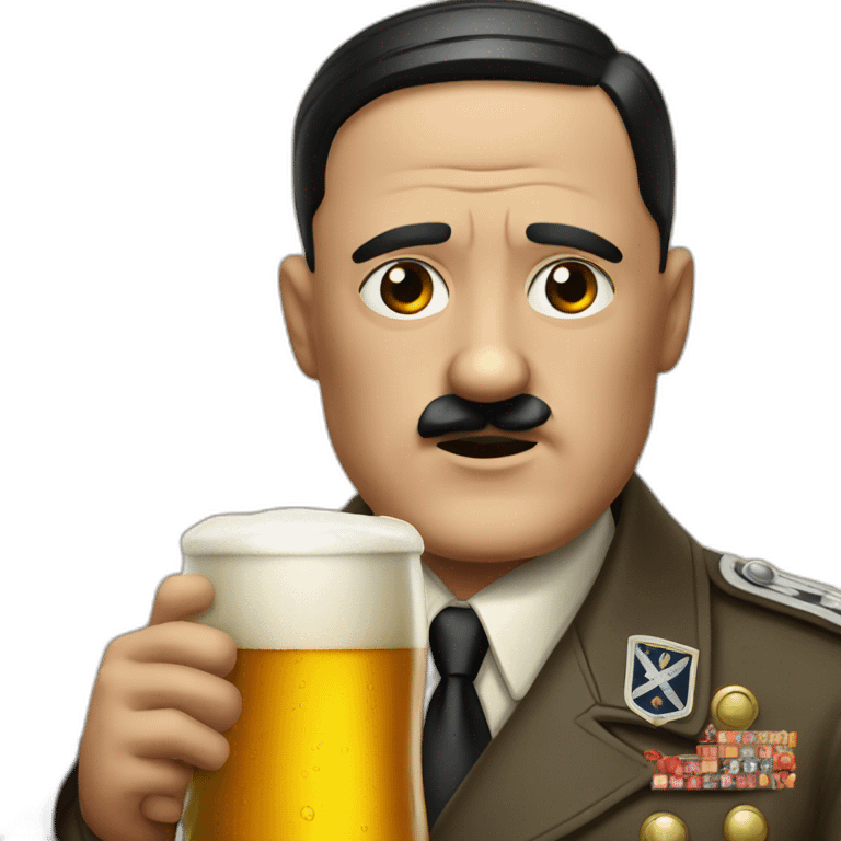 hitler drinking beer emoji