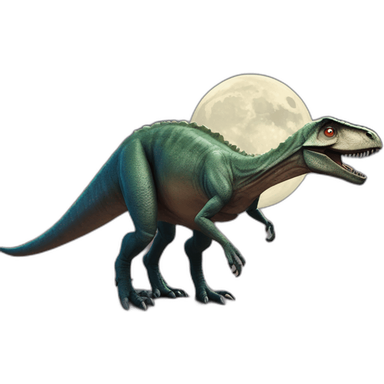 dinosaure on moon emoji