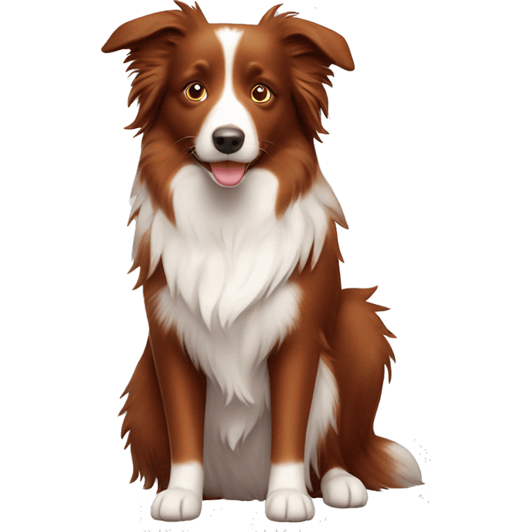 Red Australian border collie ￼ emoji