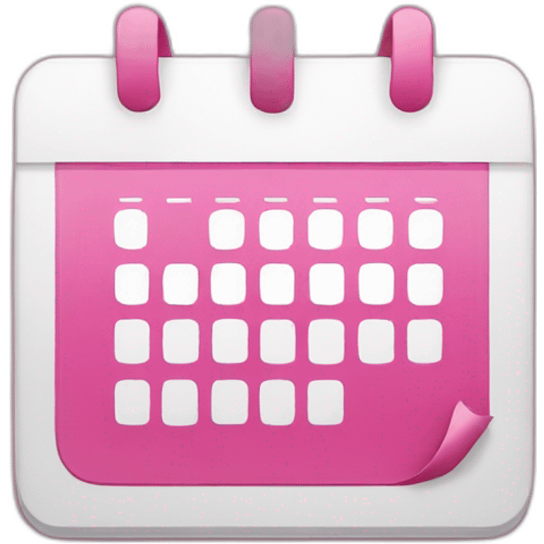 Pink calendar emoji