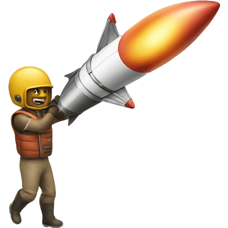 catching a rocket emoji