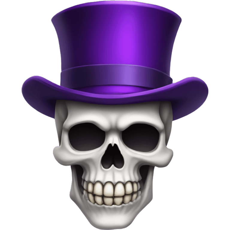 Purple skull with top hat emoji