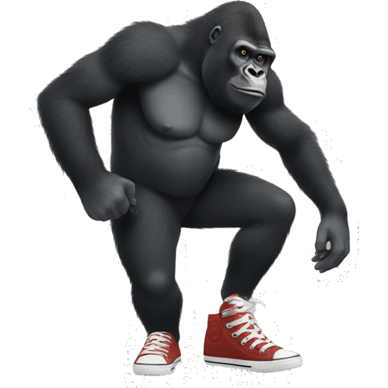 gorilla stealing shoes emoji