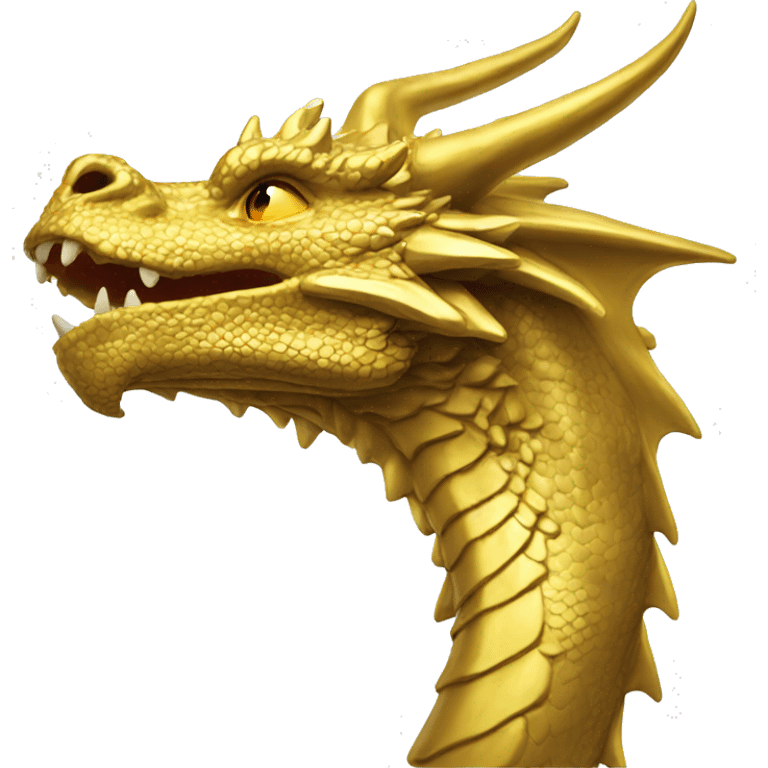 Gold dragon head  with thick neck  emoji