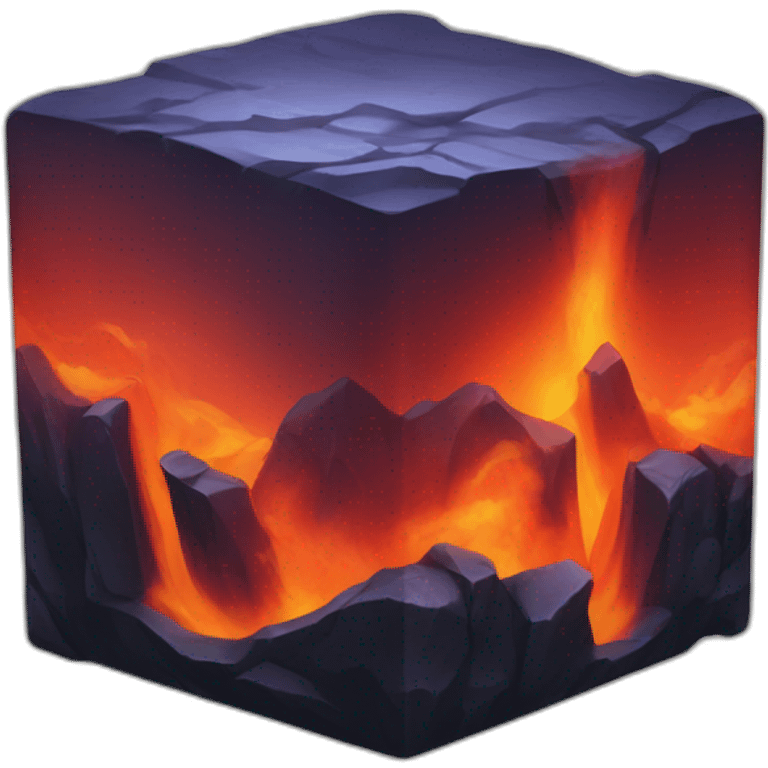 Lava cube cold emoji