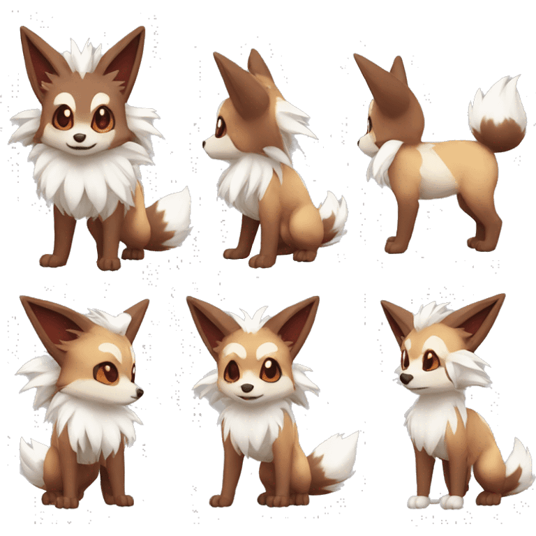 Lycanroc Eevee Furret Zigzagoon emoji