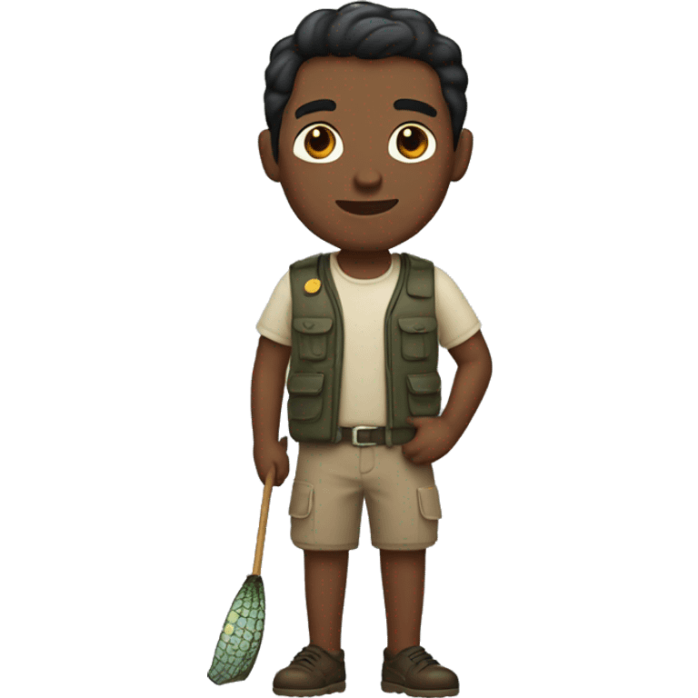 fishing man of skin color and dark hair emoji