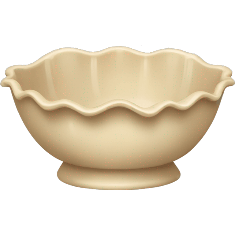 Beige scalloped bowl emoji