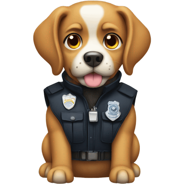 dogs in police vest emoji