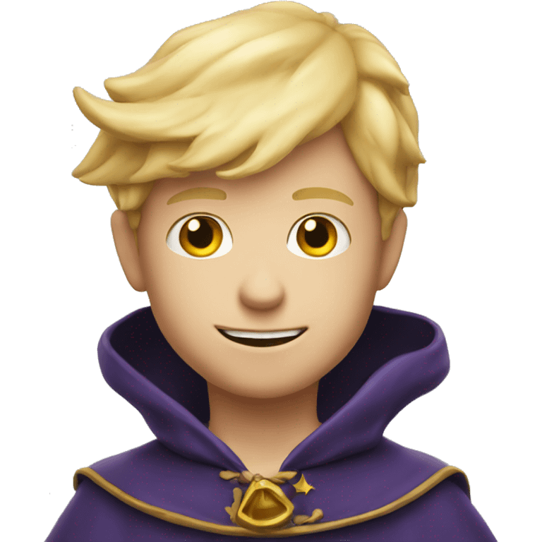 blond boy with magic hat  wizard  emoji