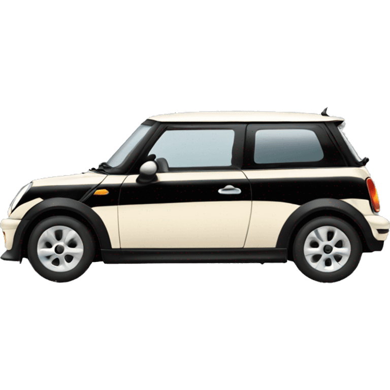 cream and black mini cooper emoji