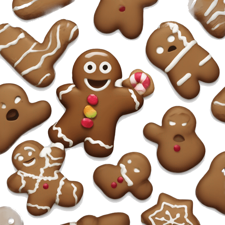 Hot cacoa with a gingerbread man emoji