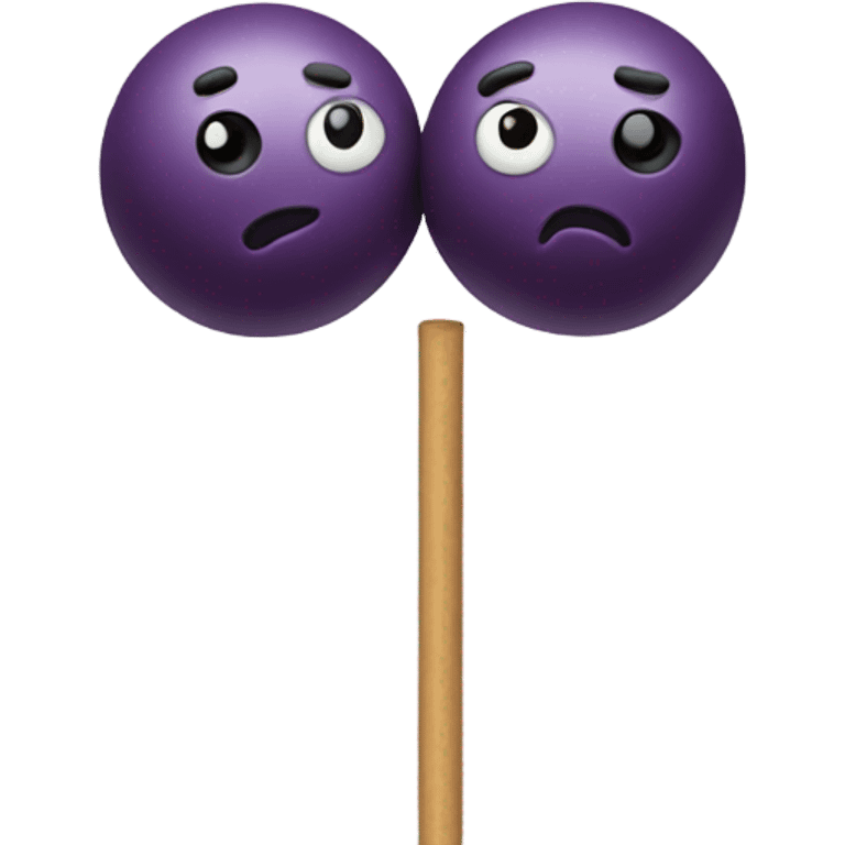 2 balls with long stick emoji