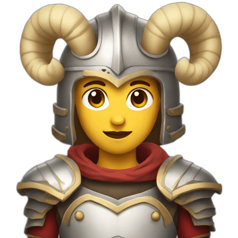 Aries zodiac knight emoji