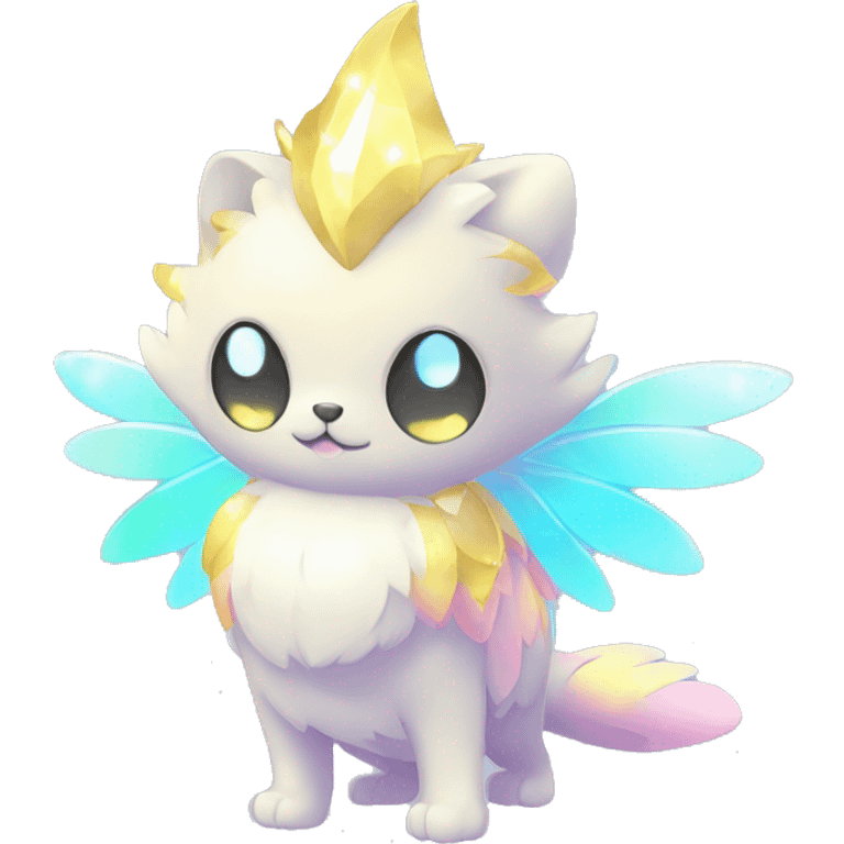 Shiny Shy Cool Sparkly Colorful Pastel beautiful fantasy Kawaii Ethereal Sona Fakemon-animal Full Body emoji