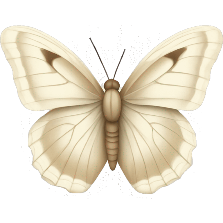 White beige butterfly  emoji