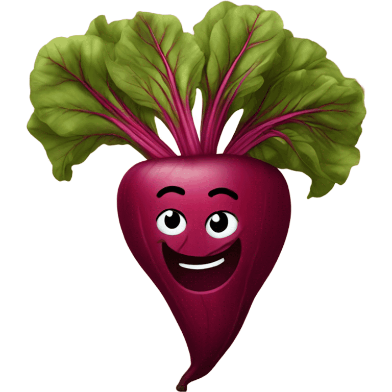 happy beetroot shows great emoji