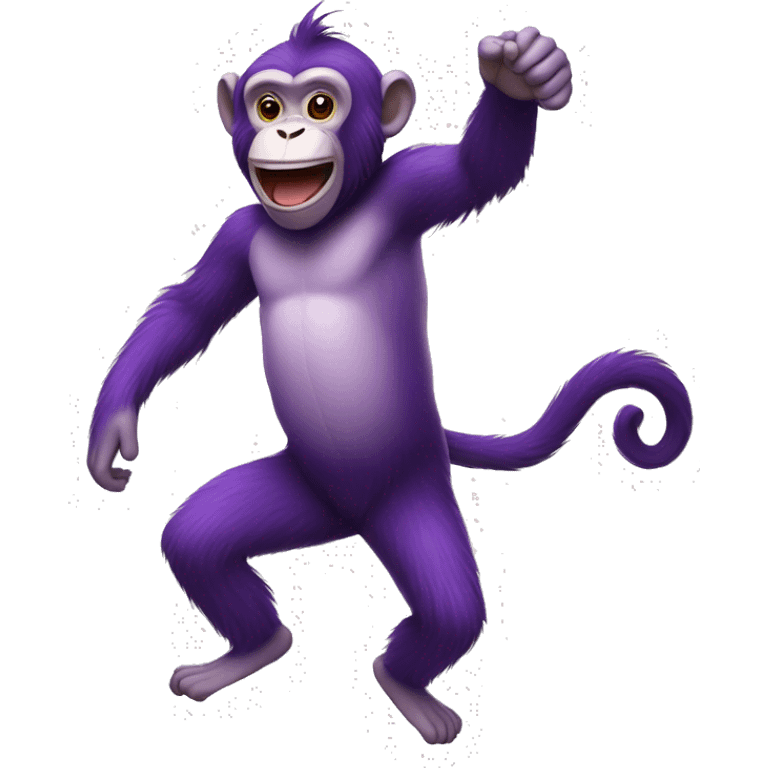 purple monkey funny dance emoji