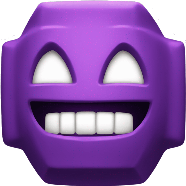 Purple space invader laughing emoji