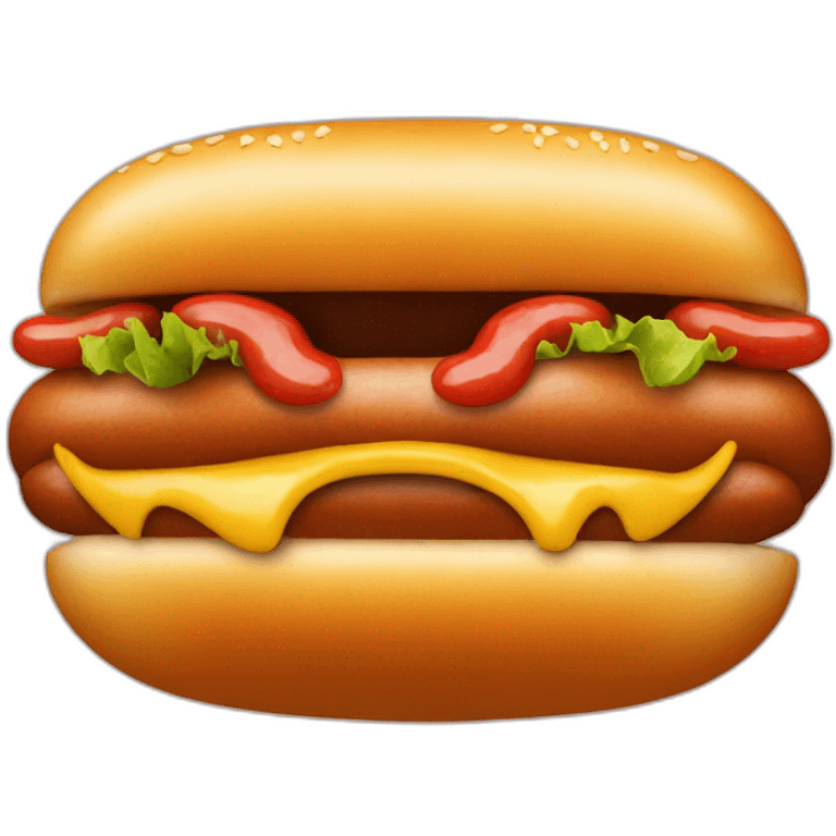 hot dog kissing hamburger emoji