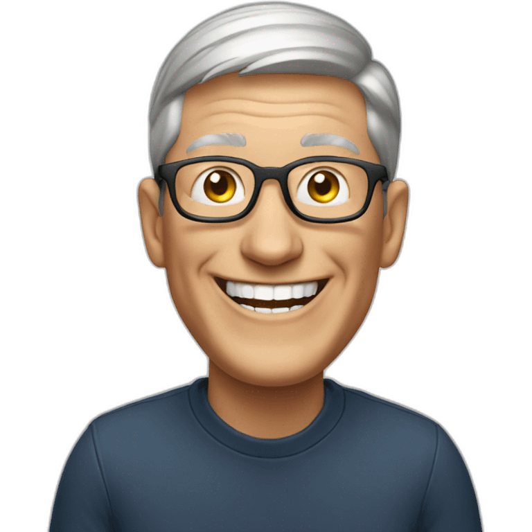 Tim Cook laughing emoji