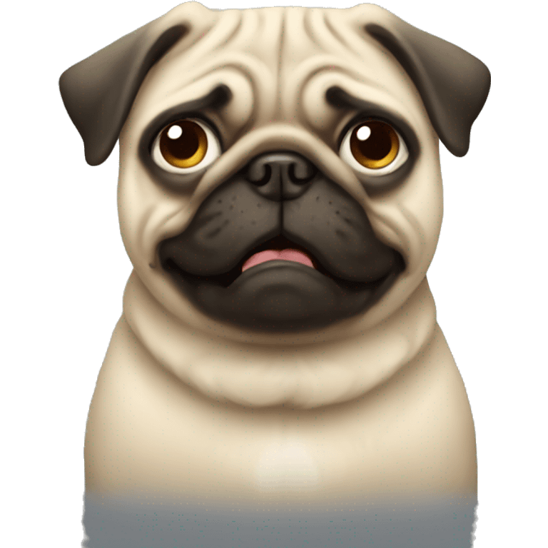 pug crying emoji