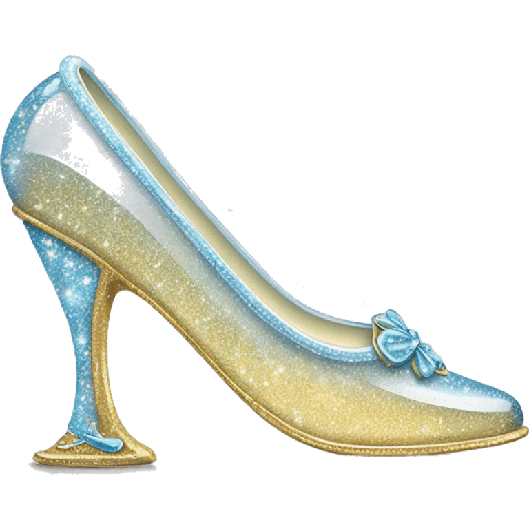 Glittery Cinderella glass slipper  emoji