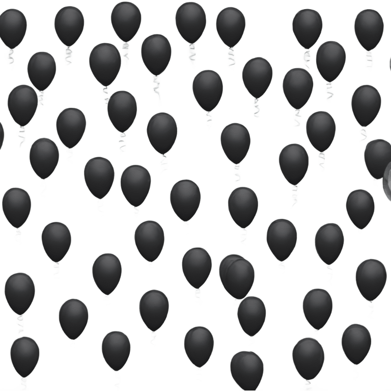 Black balloons  emoji