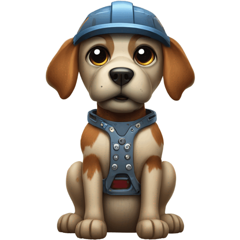 robot dog lumberjack emoji